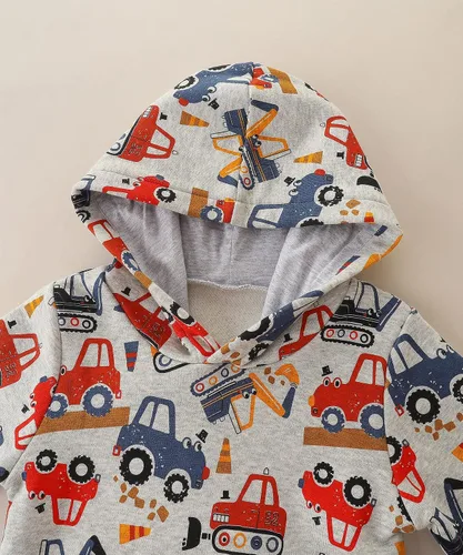 Miniatura 12 de Sudadera con capucha de forro polar de algodón para niños pequeños 2-7T