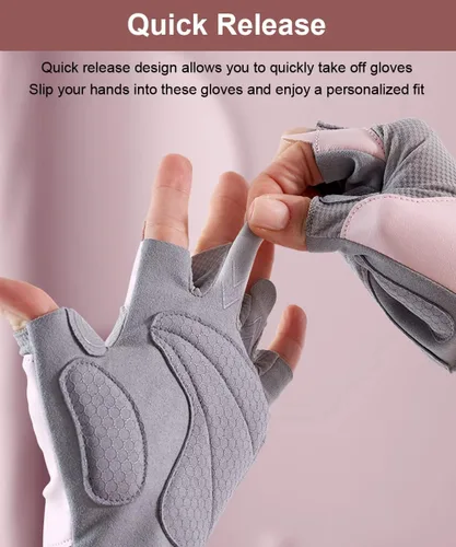Miniatura 6 de SUJAYU Guantes de entrenamiento para mujer, guantes de gimnasio para mujer, guantes de gimnasio para entrenamiento, guantes de levantamiento