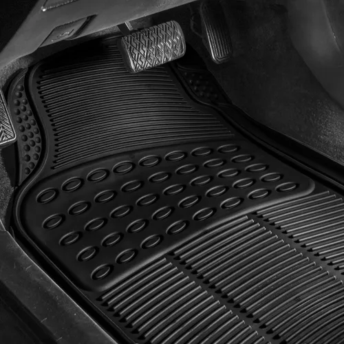 Miniatura 2 de FH Group Alfombrillas de piso automotrices - Goma resistente, ajuste universal, juego completo, ClimaProof, recortables para la mayoría de Negro