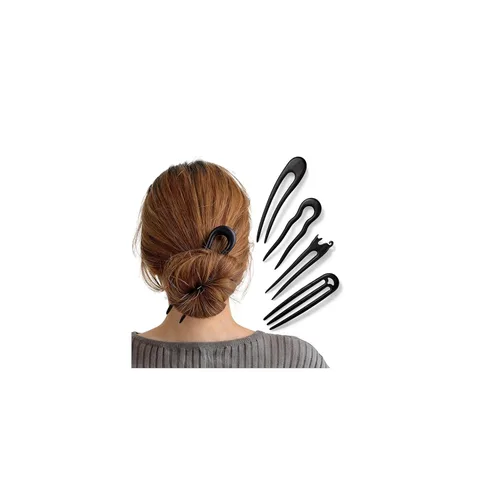4 palillos de madera para moños, horquillas francesas para mujer, hechas a mano, sándalo, horquilla de madera en forma de U, palillos de madera para