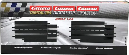 Carrera 20509 Paquete de extensión de pista de rectas estándar para Digital 124/132, juego de carreras Evolution Slot Car Race (4 piezas)