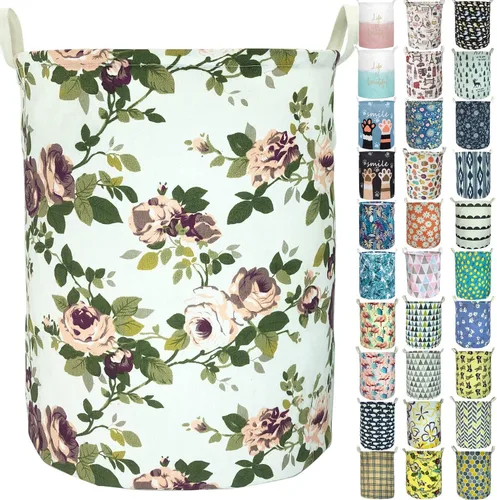 Miniatura 5 de Merdes - Cesta plegable impermeable de 19.7 pulgadas, cesta de ropa sucia, organizador de almacenamiento de lino para colección de juguetes