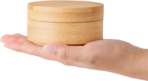 VViN Ceniceros geniales, lindo cenicero para cigarrillos con tapa de acero inoxidable, cenicero resistente al viento para uso en exteriores o Bambú