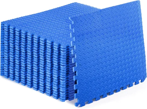 Miniatura 9 de ProsourceFit Tapete de ejercicio de rompecabezas de ½ pulgada, azulejos de espuma EVA entrelazados para gimnasio en casa, tapete