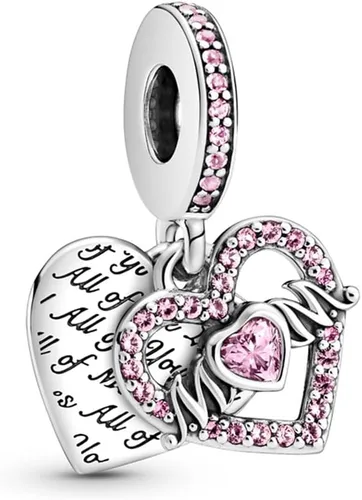 Miniatura 18 de Pulsera y collar de plata de ley 925 con dije de corazón, mariposa, loto, avión, viaje, lindo gato, cuentas, regalo para mujer