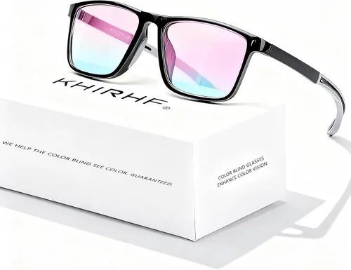 Lentes daltónicos para hombres, gafas correctoras de color rojo-verde, corrección de color y mejora para uso en exteriores