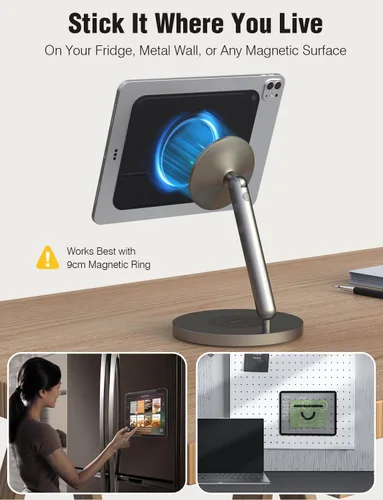 Miniatura 7 de Nillkin Soporte adhesivo delgado para iPad, soporte multiángulo para tablet con parte trasera magnética para iPad/Galaxy Tab y todas las tabletas