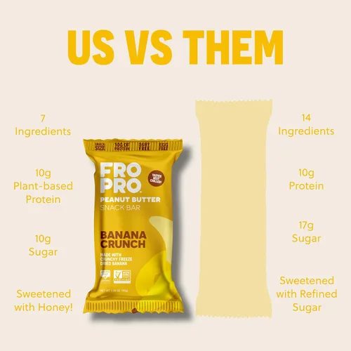 Miniatura 6 de FROPRO Barras de proteína vegetal – Barras de proteínas a base de plantas, totalmente naturales, sin gluten, lácteos y soja, barras altas
