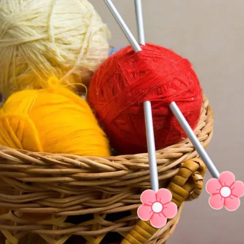 Miniatura 5 de Paquete de 10 protectores de punta de aguja de silicona, accesorios y suministros para tejer, tapones para agujas de tejer, protectores de puntos