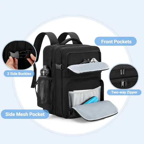 Miniatura 4 de LUXJA Mochila para proyector con funda para laptop de 15.6 pulgadas, bolsa para proyector con 2 compartimentos grandes