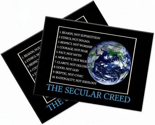 Miniatura 2 de Imán para refrigerador Secular Creed - [3" x 2"] (1)