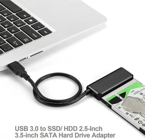 Miniatura 3 de Cable SATA a USB 3.0 a 2.5 Adaptador de disco duro de 3.5 pulgadas, convertidor externo para transferencia de datos SSD/HDD, con fuente