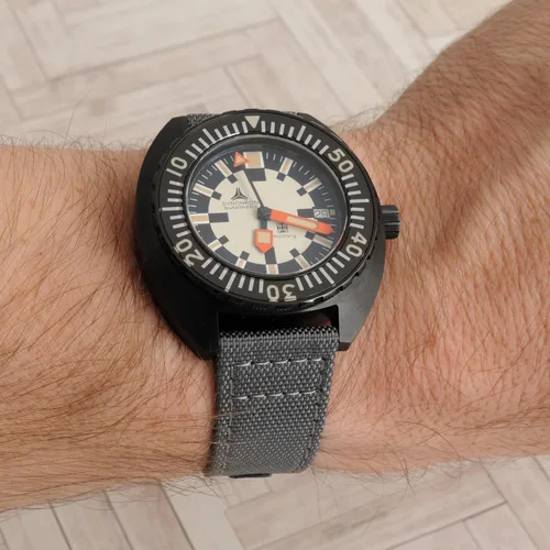 Miniatura 142 de StrapHabit Correa de reloj de liberación rápida, correa de reloj de tela de vela, dos longitudes, correa de reloj de piel de nailon, 0.748 in, 0.787