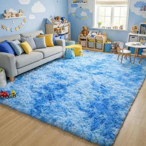 Miniatura 89 de ONASAR - Alfombra de pasillo negra de 2 x 6 pies, esponjosa, lavable, ultrasuave, afelpada, peluda, tapete para bebés, dormitorio de niños, armario