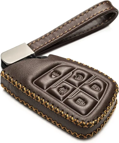 Miniatura 12 de Vitodeco Funda Protectora de Cuero para Llavero Inteligente Compatible con Chevrolet Silverado, Colorado, Suburban, Tahoe, Blazer, Equinox, Traverse
