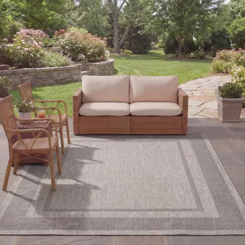Miniatura 29 de SAFAVIEH Alfombra lavable al aire libre Courtyard Collection - 2'3" x 5', beige y negro, no desprende pelusa y fácil de limpiar, ideal para patio