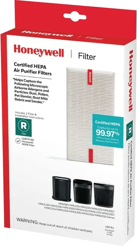 Miniatura 10 de Honeywell Filtro purificador de aire HEPA R, paquete de 1 para HPA 100/200/300, series 3000 y 5000 – Filtro de aire de repuesto para alérgenos