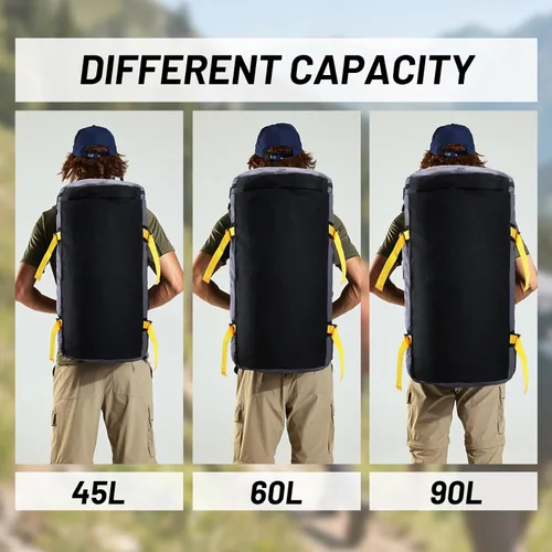 Miniatura 47 de MIER Mochila deportiva grande con compartimento para zapatos, resistente y resistente al agua, azul marino, 45L