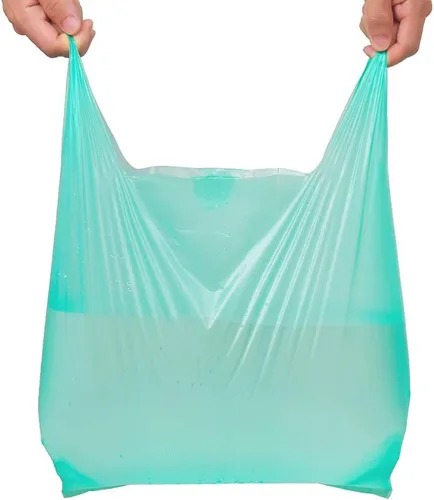 Miniatura 4 de LazyMe Bolsas para camisetas, bolsas de plástico con asas a granel para compras y restaurantes, bolsas de plástico para negocio, 12 x 20 pulgadas