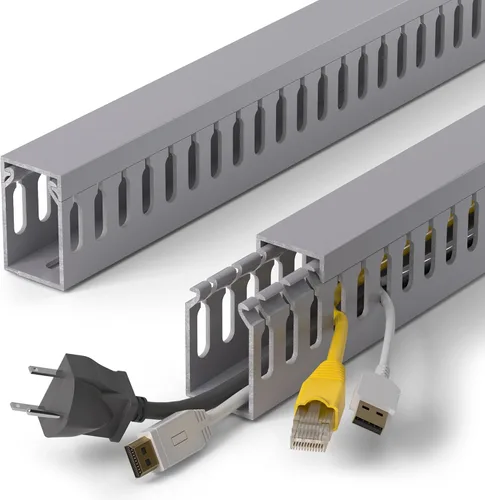 Miniatura 23 de ZhiYo Canaleta de gestión de cables para rack de servidor profesional de A2 pulg. x An2.4 pulg., kit de canaleta de cables de 95 pulg.