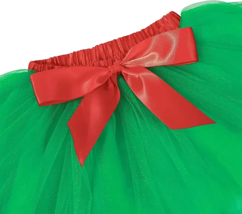 Miniatura 56 de Century Star Tutú de 4 capas para niñas pequeñas, faldas de ballet de tul para baile de princesa, esponjoso, para fiestas de cumpleaños de 2 a 8 años