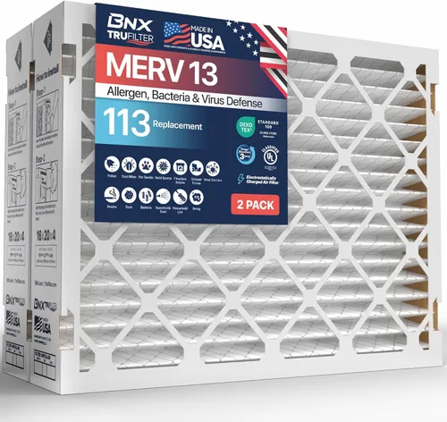 Miniatura 14 de BNX TruFilter - Filtro de aire 10 x 10 x 1 MERV 13, electrostático plisado, para aire acondicionado, HVAC y hornos, para alergias, polen, moho