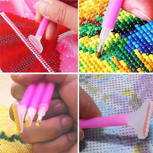 Miniatura 4 de FEBSNOW 8 paquetes de 5D Diamond Art Painting Bordado Art Pen Tool para hacer manualidades de bricolaje