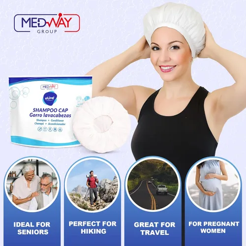 Miniatura 7 de MedVance Gorro de champú sin enjuague, gorro de ducha sin enjuague que aplica champú y acondiciona, productos de cuidado de ancianos, pacientes