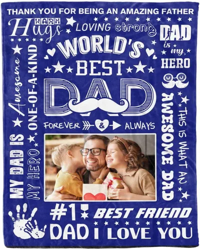Miniatura 27 de D-Story Mantas personalizadas con imágenes para un papá, para el Día del Padre, mantas con imágenes personalizadas, regalos para el Día del Padre