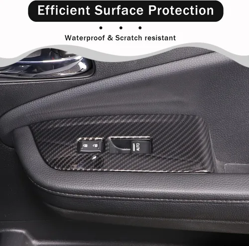Miniatura 3 de 4 piezas Panel de Interruptor de Elevación de Ventana Marco Cubierta Moldura para Honda Pilot 2016-2022/Passport 2019-2023, Material ABS Accesorios
