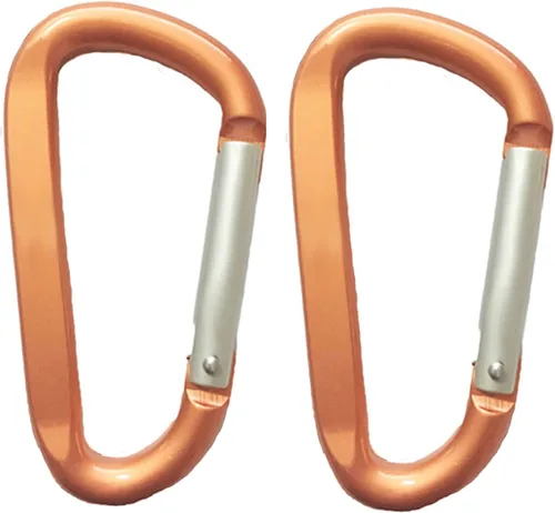Miniatura 6 de LESHIRY Mosquetón grande de 3 pulgadas en aluminio, forma D, Premium, duradero, con clip para llavero, gancho de anillo en D, accesorios para 2