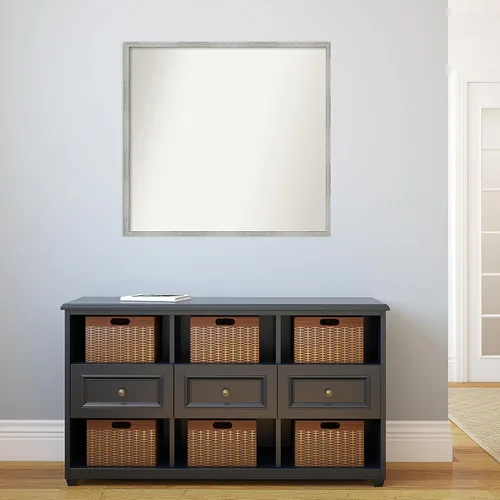 Miniatura 260 de Amanti Art Espejo de baño blanco para sobre el fregadero, 32 x 45 pulgadas, espejo de tocador rectangular blanco esbelto, marco de madera moderno