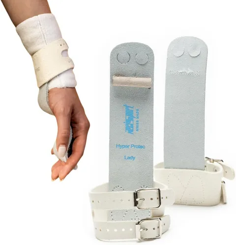 Miniatura 10 de Reisport Protec - Empuñaduras de gimnasia desiguales para mujer, agarres de cuero de triple resistencia para barras de gimnasia, equipo de gimnasia