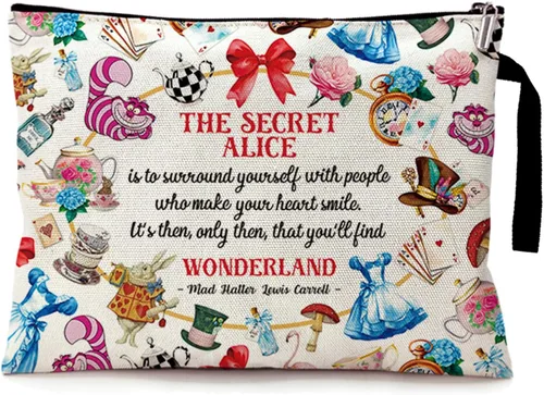 Miniatura 12 de ZHANTUONE Wonderland Theme - Bolsas de viaje para cosméticos, bolsas plegables y bolsas de cosméticos para almacenamiento de gran capacidad, regalos