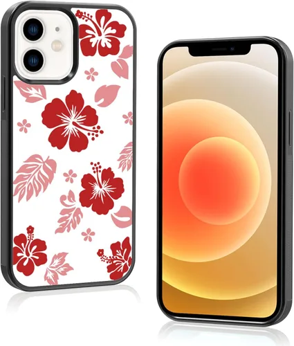 Miniatura 79 de Funda para iPhone 8 Plus y iPhone 7 Plus, linda funda Kawaii azul hibisco hawaiano floral estética floral para niñas preppy mujeres