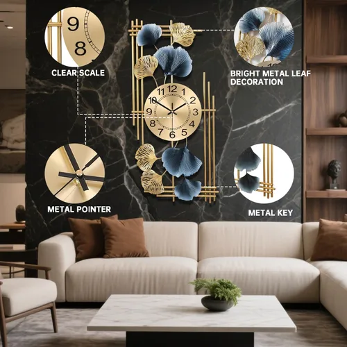 Miniatura 3 de Relojes de pared grandes para sala de estar, silenciosos, sin tictac, operados con pilas, reloj de pared cuadrado sobredimensionado moderno