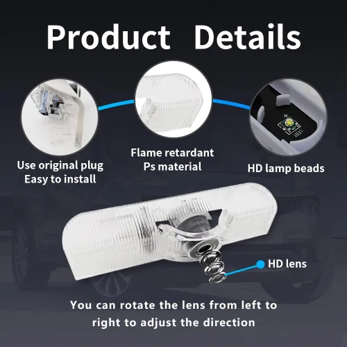 Miniatura 3 de Proyector de luces LED para puerta de automóvil, 2 unidades, compatible con Altima 2002, luces de charco, kit de luz de sombra fantasma, accesorios