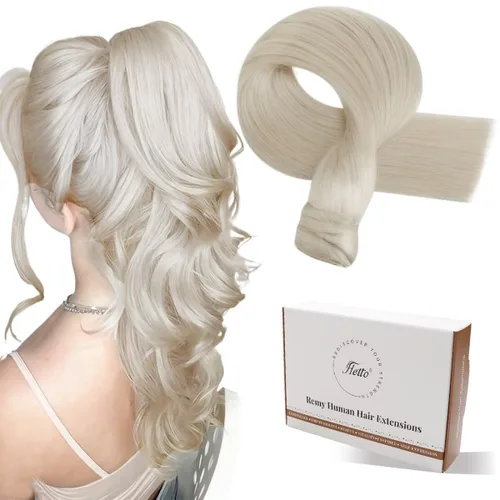 Miniatura 16 de Hetto - Extensiones de cabello humano onduladas con clip, color #2 castaño oscuro, extensiones de cabello humano natural para cabeza completa