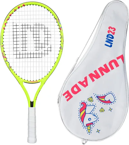 Raqueta de tenis para niños y jóvenes, raqueta de tenis juvenil de 19/21/23/25 pulgadas con cubierta, adecuada para principiantes niños y niñas de 3