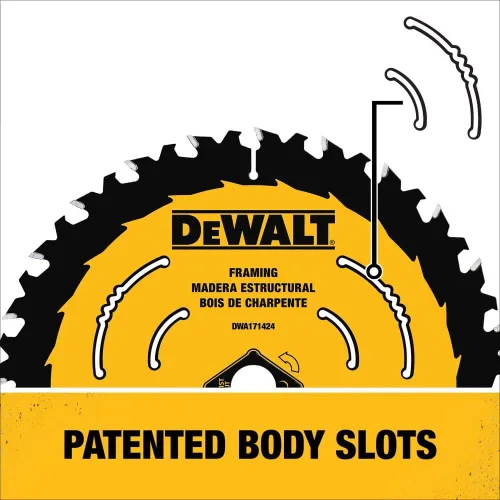 Miniatura 3 de DEWALT Hoja de sierra circular, 7 1/4 pulgadas, 24 dientes, corte de madera, paquete de 3 (DWA1714243)