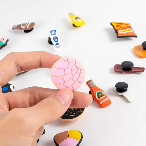 Miniatura 6 de Maxun - Dijes para zapatos de inspiración mexicana 22 piezas para decoración de zapatos mexicanos para zuecos de PVC bonitos suministros