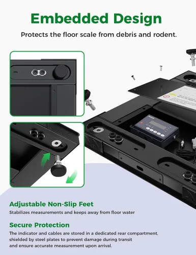 Miniatura 6 de 48"x 60" 10000Lbs Arczorix Industrial Floor Scale, Precision Pallet Scale with Digital Indicator, Heavy Duty Weighing Scale for Floor Bench Office