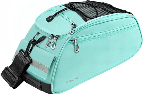 Miniatura 16 de MOSISO Bolsa de maletero para bicicleta, bolsa impermeable para asiento trasero de bicicleta, bolsa de almacenamiento para el sillín, bolsa