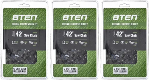 Miniatura 133 de 8TEN Cadena de motosierra semi cincel de 6 pulgadas .050 1/4 42 DL para Worx WG320 Black & Decker LLP120 (paquete de 3)