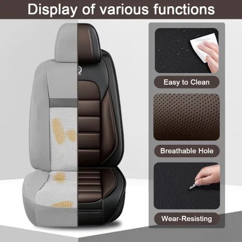 Miniatura 4 de Funda de cuero de 2 asientos para Mazda CX-3 CX-30 CX-5 CX-50 MX-30, antideslizante, impermeable, resistente al desgaste, funda universal