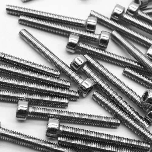 Miniatura 2 de Tornillos de cabeza hexagonal M3 x 0.984 in, rosca completa, superficie brillante, acero inoxidable, tornillos de cabeza hexagonal