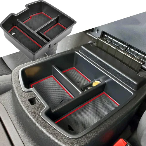 TACORBO Bandeja Organizadora para Consola Central para 07-2014 GMC Sierra 2500 3500 Yukon XL Silverado 2500 3500 Suburban 1500 Tahoe / 07-13 GMC Rojo