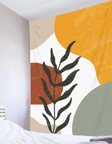 Miniatura 19 de LB Tapiz pequeño de mariposa colorido para colgar en la pared, diseño psicodélico de flores silvestres 3D, mariposas de fantasía floral, arte
