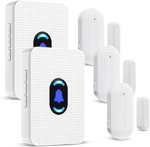 Miniatura 16 de Sistema de timbre inalámbrico para puertas Daytech - Alcance largo de 800 pies, 20 melodías, 5 niveles de volumen ajustables, 4 sensores + 1 4