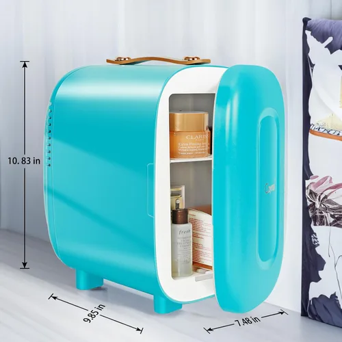 Miniatura 7 de Caynel - Minirrefrigerador termoeléctrico portátil (4 L/6 latas), CA/CC, enfriador y calentador para cosméticos, alimentos, bebidas y maquillaje